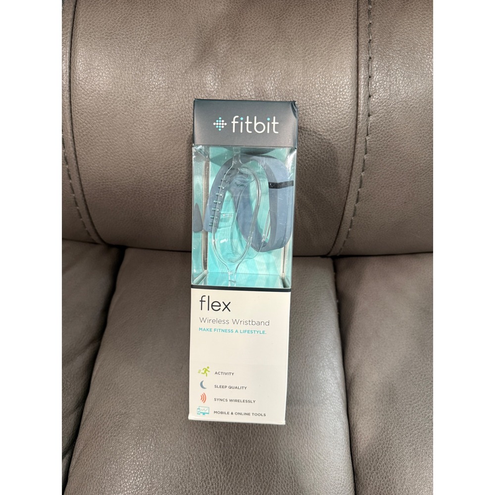 Fitbit Flex Wireless Activity Sleep Tracker Slate Blue FB401SL Small Large Band